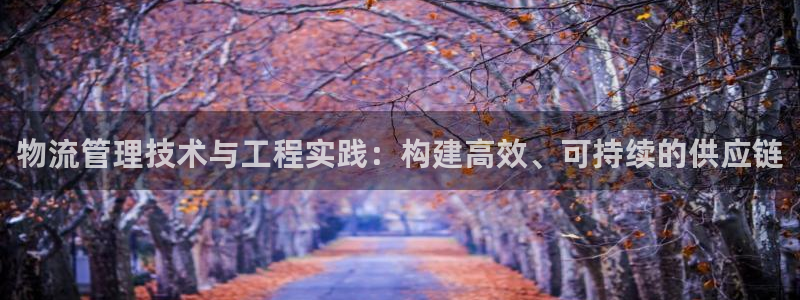 豪门国际充值：物流管理技术与工程实践